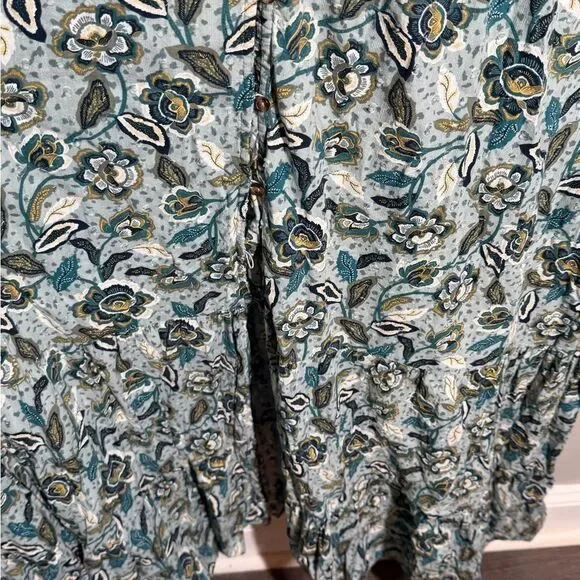 Sonoma button down Blue Floral Maxi Dress plus size 4X - Picture 8 of 13